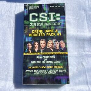CSI Crime Scene‎ Investigation Crime Game & Booster Pack #1 New Sealed
